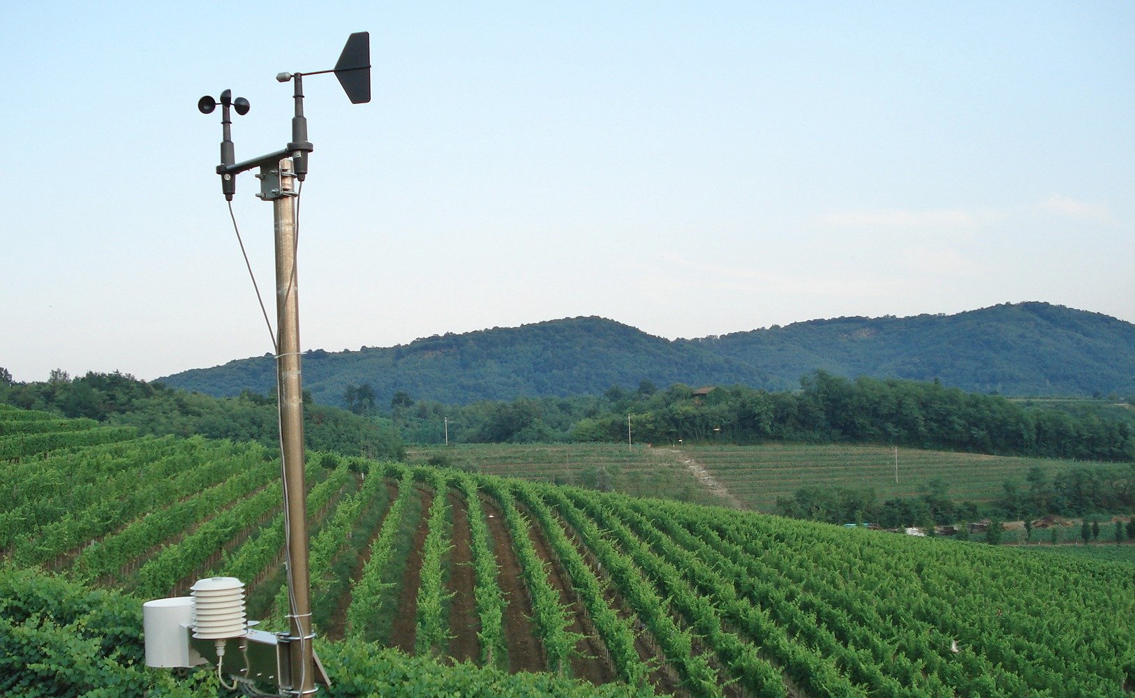 Field weather station and sensors feeding irrigation records